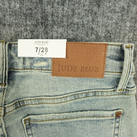 Judy Blue Jeans Womens 7/28 Denim Pin Tack Flare Mid Rise JB88655 Stretch Casual - Picture 4 of 12